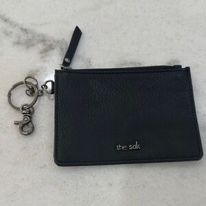 The Sak Black Leather Keychain Pouch